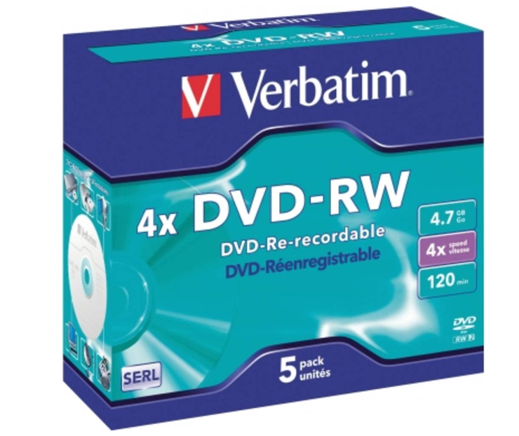 Verbatim DataLifePlus - DVD-RW x 5 - 4.7 Go - 0