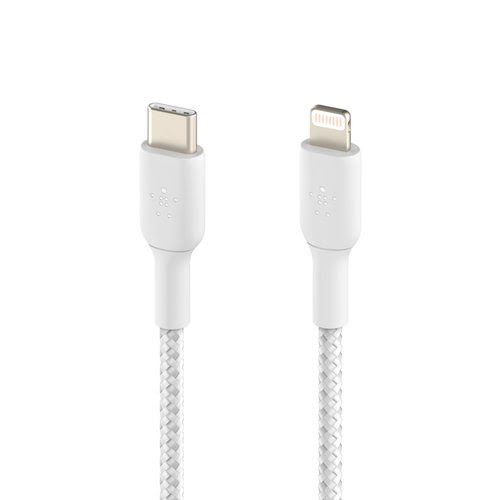 Lightning to USB-C Cable Braid 2M White - Achat / Vente sur grosbill-pro.com - 2