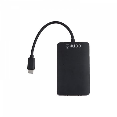 Adaptateur USB-C vers USB 3.0/RJ45/HDMI/VGA - Noir - Achat / Vente sur grosbill-pro.com - 4
