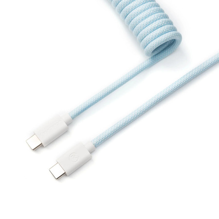 Grosbill Connectique PC Keychron Cable Coiled Aviator - USB C - Bleu Clair