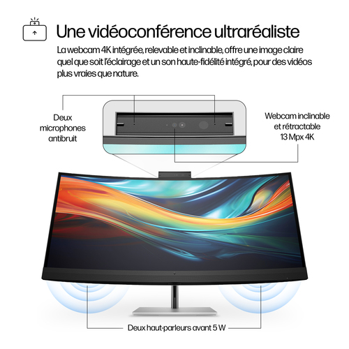 39.7" CURVE 5K  60Hz WEBCAM Thunderbolt 3 - Achat / Vente sur grosbill-pro.com - 6