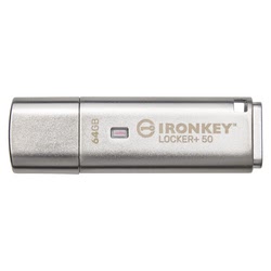 Grosbill Clé USB Kingston Clé 64Go USB 3.2 IronKey Locker+ 50 IKLP50/64GB