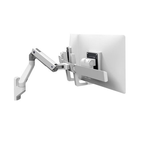 HX Wall Dual Monitor Arm White - Achat / Vente sur grosbill-pro.com - 1