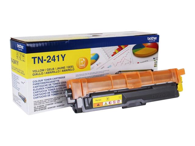 Toner Jaune TN241Y 1400p pour imprimante Laser Brother - 0
