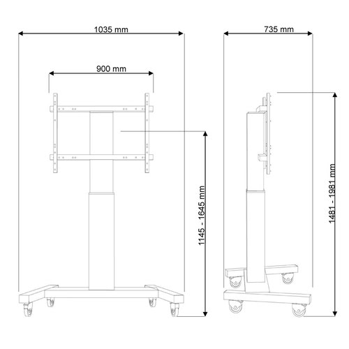 NewStar Motorised Mobile Floor Stand - Achat / Vente sur grosbill-pro.com - 6