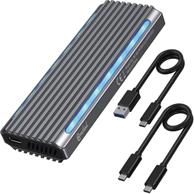 Connectland USB-C 3.1 10Gb pour SSD M2 NVMe - RGB - Boîtier externe - 0