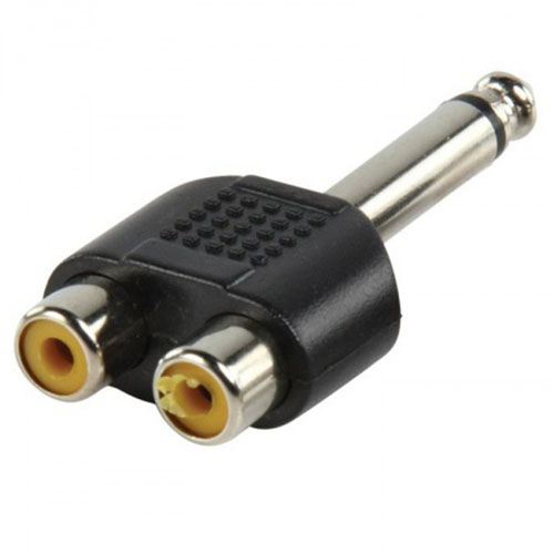 Adaptateur RCA mono Male - 2x RCA Mono Femelle  - 0