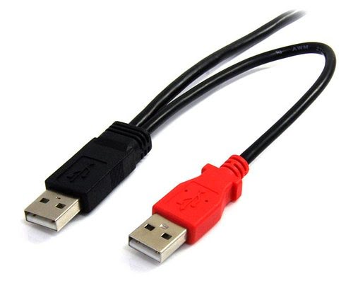 6 ft USB Y Cable for External Hard Drive - Achat / Vente sur grosbill-pro.com - 1