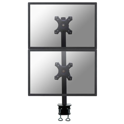 Grosbill Accessoire écran NewStar Vertical Desk Mount Dual 10-27" ClampBLK