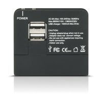 Worldwide Travel Adaptor 2 USB 100-240 - Achat / Vente sur grosbill-pro.com - 1