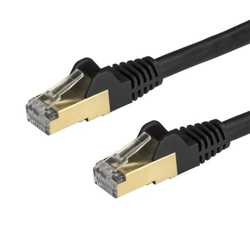 1m Black Cat6a Ethernet Cable - STP - Achat / Vente sur grosbill-pro.com - 0