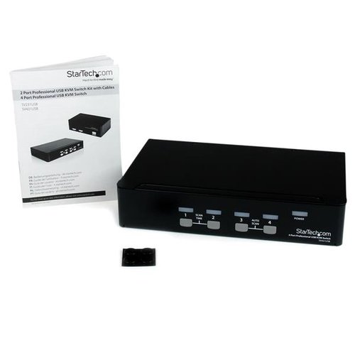 4 Port VGA USB KVM Switch with Hub - Achat / Vente sur grosbill-pro.com - 3