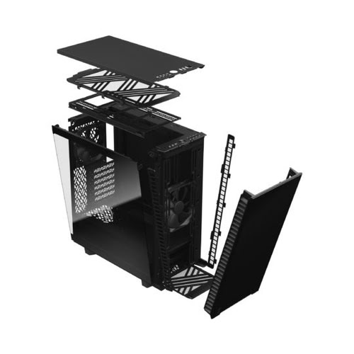 Fractal Design Define 7 Compact Black TG Dark - getÃ¶ntes Tempered Glass, gedÃ¤mmt, schwarz - Achat / Vente sur grosbill-pro.com - 23