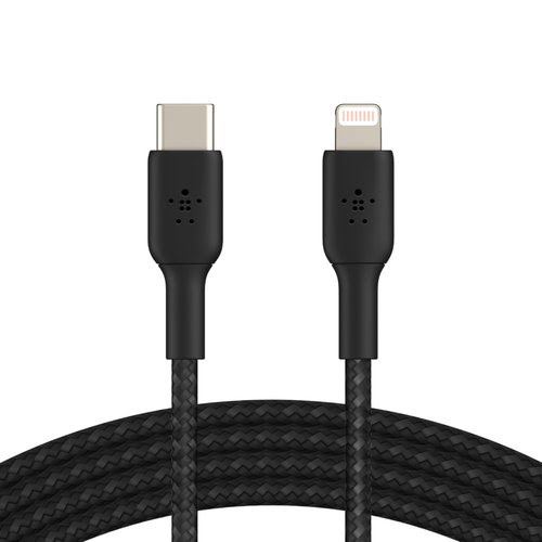 Lightning to USB-C Cable Braid 2M Black - Achat / Vente sur grosbill-pro.com - 3