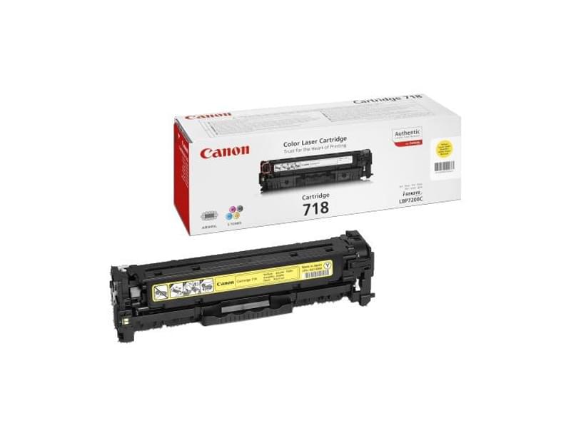 Toner 718 Jaune 3000p - 2659B002 pour imprimante Laser Canon - 0