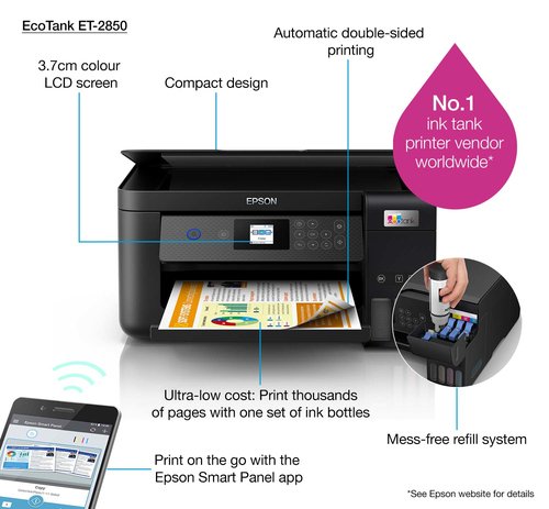 Imprimante multifonction Epson EcoTank ET-2850 - grosbill-pro.com - 14