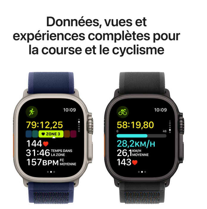 Apple Watch Ultra 2 GPS + Cellular 49mm Titane Noir M/L (MX4V3NF/A) - Achat / Vente Objet connecté / Domotique sur grosbill-pro.com - 3