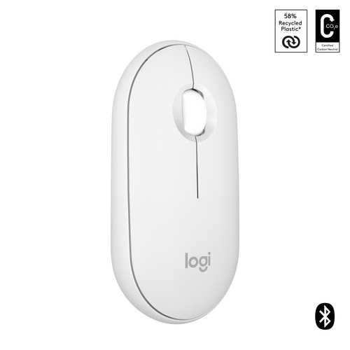 Logitech PEBBLE M350S White - Souris PC Logitech - grosbill-pro.com - 2