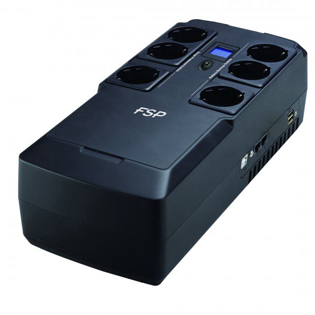 Nano Fit 600 - 600VA 6 prises + 2 USB - Onduleur FSP - grosbill-pro.com - 0