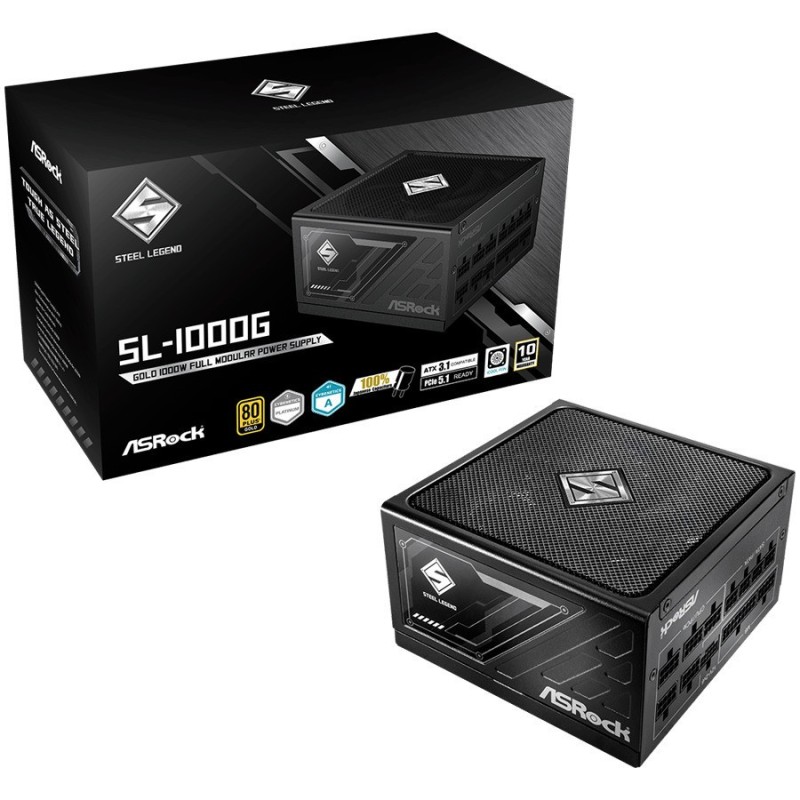 ASRock Steel Legend SL-1000G - 1000W - 80+ Gold - Noir (90-UXS100-GFEAAA) - Achat / Vente Alimentation sur grosbill-pro.com - 0