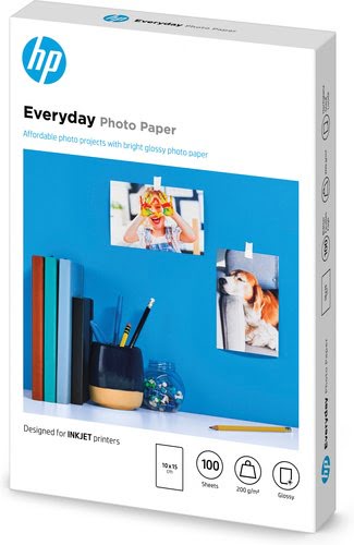 HP Paper/Everyday Glossy Photo 100 10x15 - Achat / Vente sur grosbill-pro.com - 1