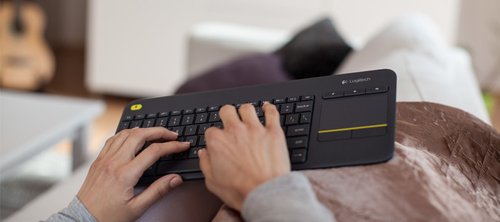 WIRELESS TOUCH KEYBOARD K400+ - Achat / Vente sur grosbill-pro.com - 12