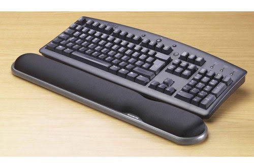 Repose-poignets clavier en gel réglable en hauteur, noir - Achat / Vente sur grosbill-pro.com - 1