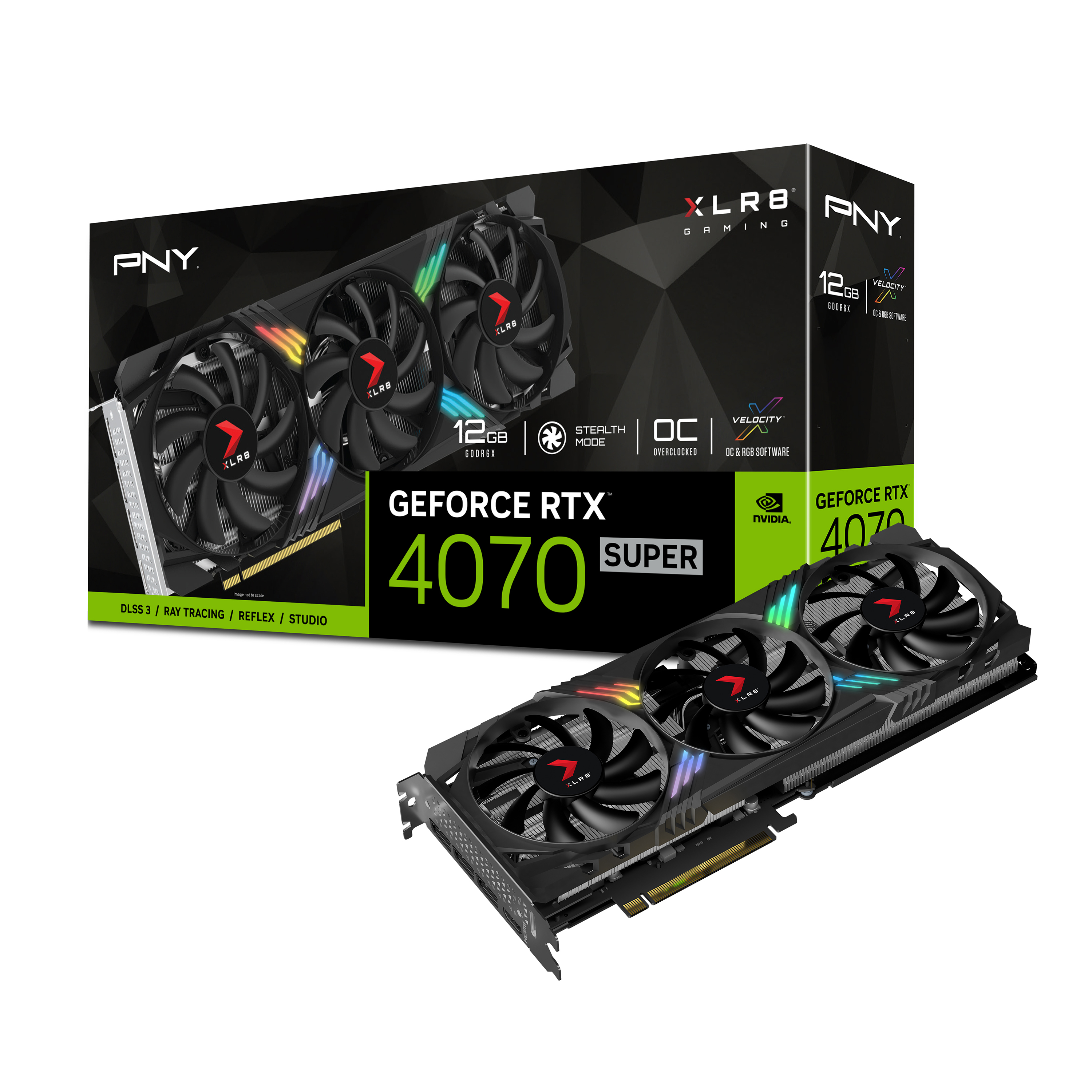 Grosbill Carte graphique PNY RTX 4070 SUPER 12G XLR8 Gaming VERTO EPIC-X