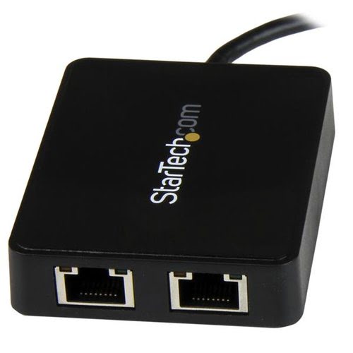 Dual USB-C to GbE Adapter w/USB port - Achat / Vente sur grosbill-pro.com - 1