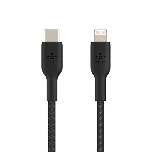 Lightning to USB-C Cable Braid 2M Black - Achat / Vente sur grosbill-pro.com - 2