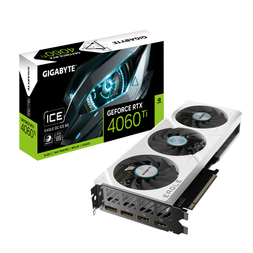 Grosbill Carte graphique Gigabyte GeForce RTX 4060 Ti EAGLE OC ICE 8G