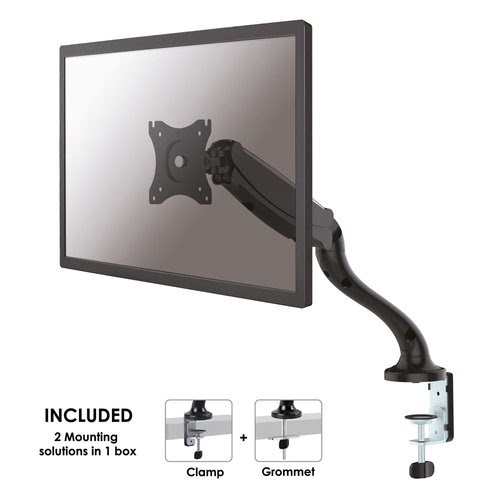 Grosbill Accessoire écran NewStar Desk Mount 10-30" Clamp/Grommet Gas BLK
