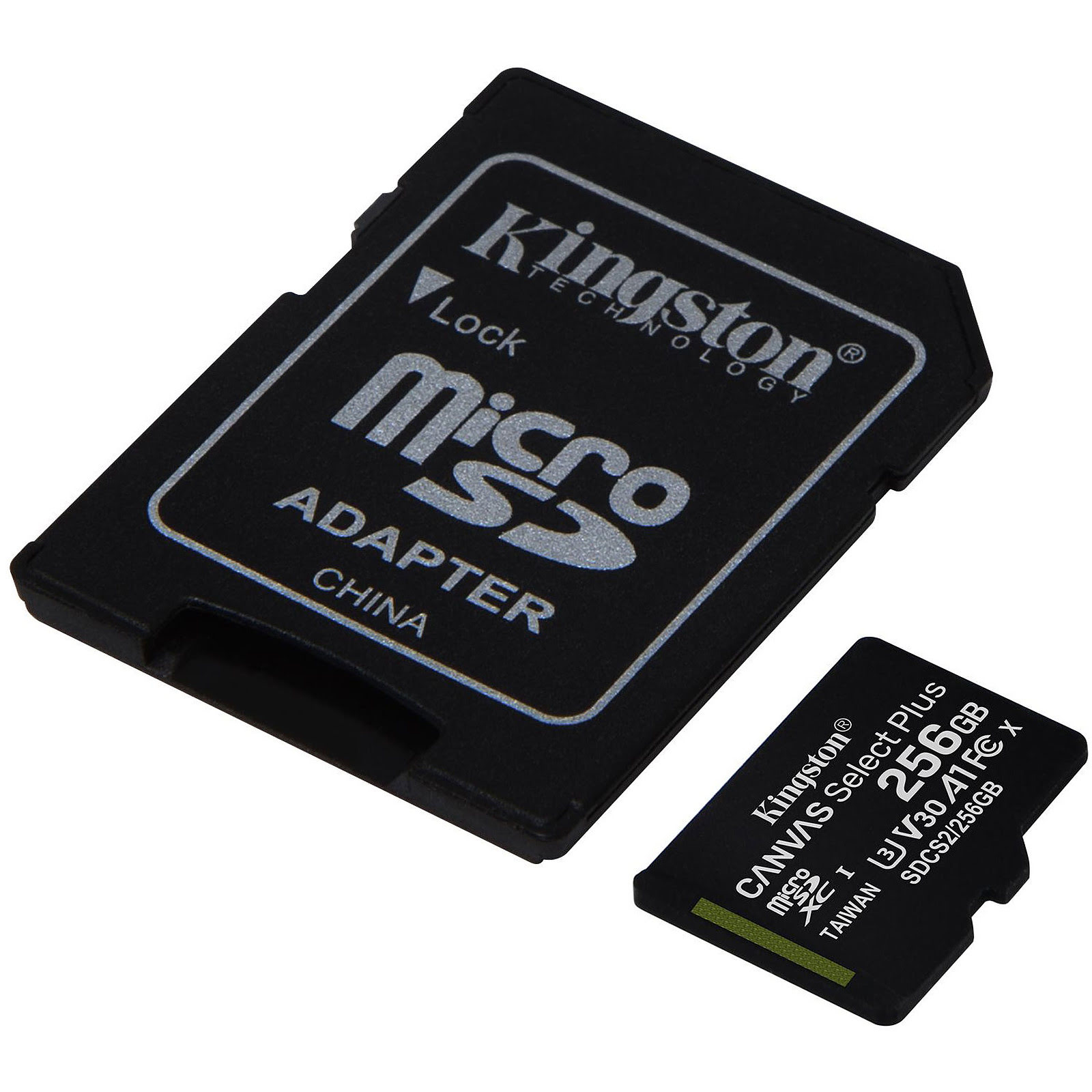 Kingston Micro SDHC 256Go Class 10 + Adapt - Carte mémoire - 1