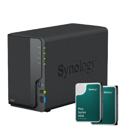 Grosbill Serveur NAS Synology DS223 - 2 Baies avec 2 Disques de 4 To