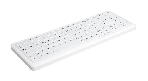 Wired Keyb compact washable USB white - Achat / Vente sur grosbill-pro.com - 1