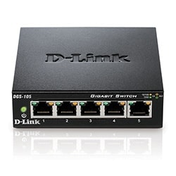 Grosbill Switch D-Link 5 ports 10/100/1000 boitier métal - DGS-105