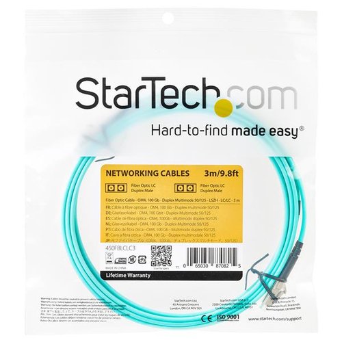 3m Aqua MM 50/125 OM4 Fiber Optic Cable - Achat / Vente sur grosbill-pro.com - 3