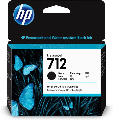 Grosbill Accessoire imprimante HP HP 712 80-ml Black DesignJet Ink Cartrid