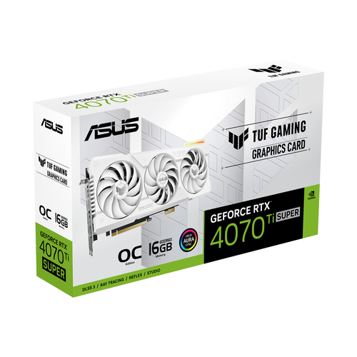 Asus GeForce RTX 4070 TI Super O16G BTF Blanc - Carte graphique - 1