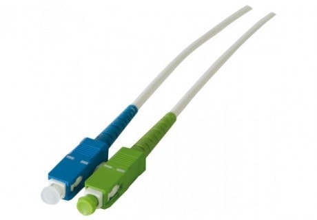 Cordon simplex fibre optique OS2 LS0H APC/UPC 2,0m - 0