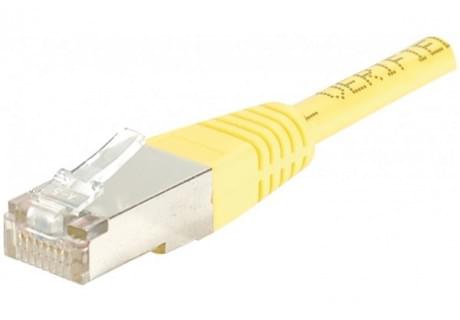 Patch RJ45 cat6 FTP 15cm Jaune - Connectique réseau - grosbill-pro.com - 0