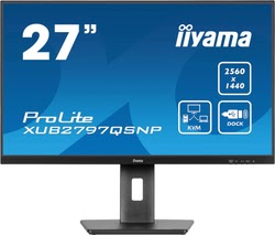 Grosbill Ecran PC Iiyama XUB2797QSNP-B1 27" QHD/100Hz/IPS/KVM USB-C 95W