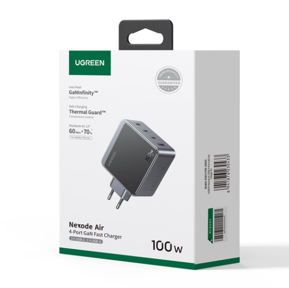 Chargeur Nexode S USB-A+3xUSB-C/4ports/100W/Gris - Accessoire téléphonie UGREEN - 1