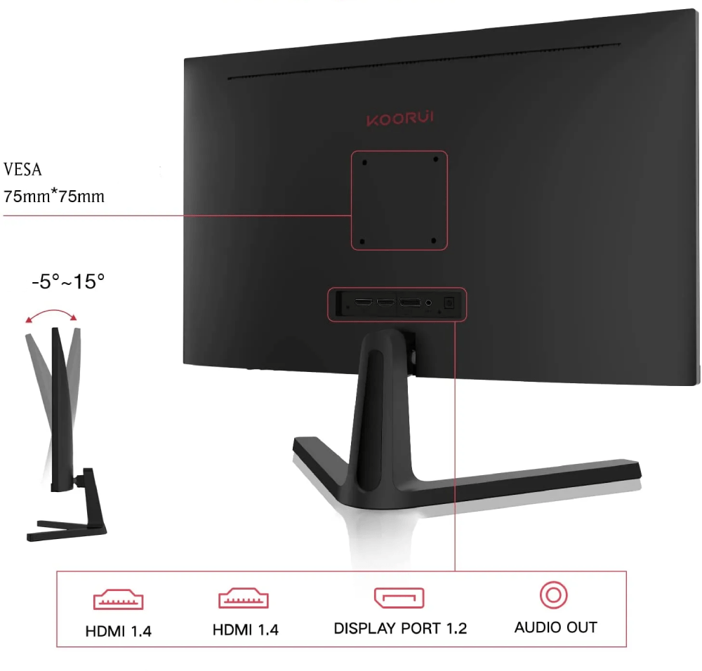 KOORUI 24"  24E4  - Ecran PC KOORUI - grosbill-pro.com - 3