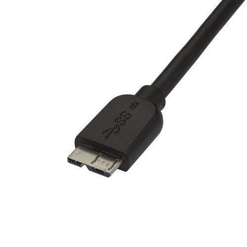 0.5m 20in Slim USB 3.0 Micro B Cable - Achat / Vente sur grosbill-pro.com - 1