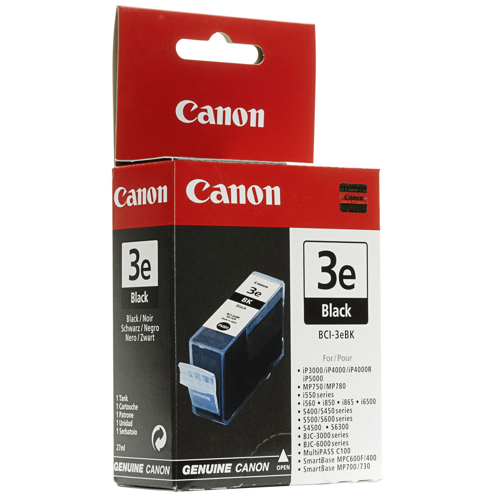 Cartouche BCI 3 E Noir - 4479A002 pour imprimante Jet d'encre Canon - 0