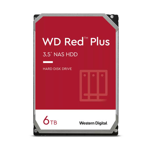 Grosbill Disque dur 3.5" interne WD 6To RED Plus SATA III 256Mo - WD60EFPX