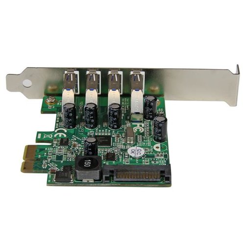 StarTech PCI-Express 1x vers 4 ports USB 3.0 SuperSpeed - Carte réseau - 2