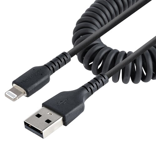50cm/20in USB to Lightning Cable Coiled - Achat / Vente sur grosbill-pro.com - 0