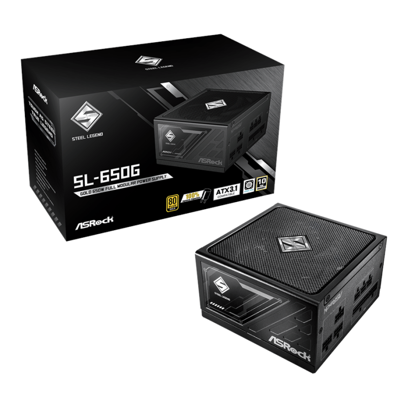 ASRock Steel Legend SL-650G - 650W - 80+ Gold - Noir (90-UXS065-GFEAAA) - Achat / Vente Alimentation sur grosbill-pro.com - 0